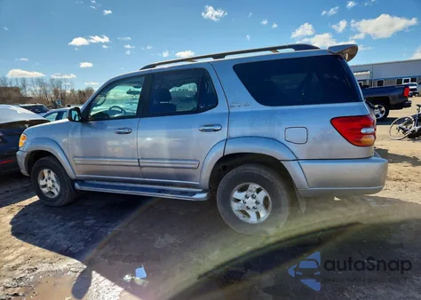 2001 Toyota Sequoia Limited z USA, uszkodzony, nr VIN 5TDBT48A41S024076